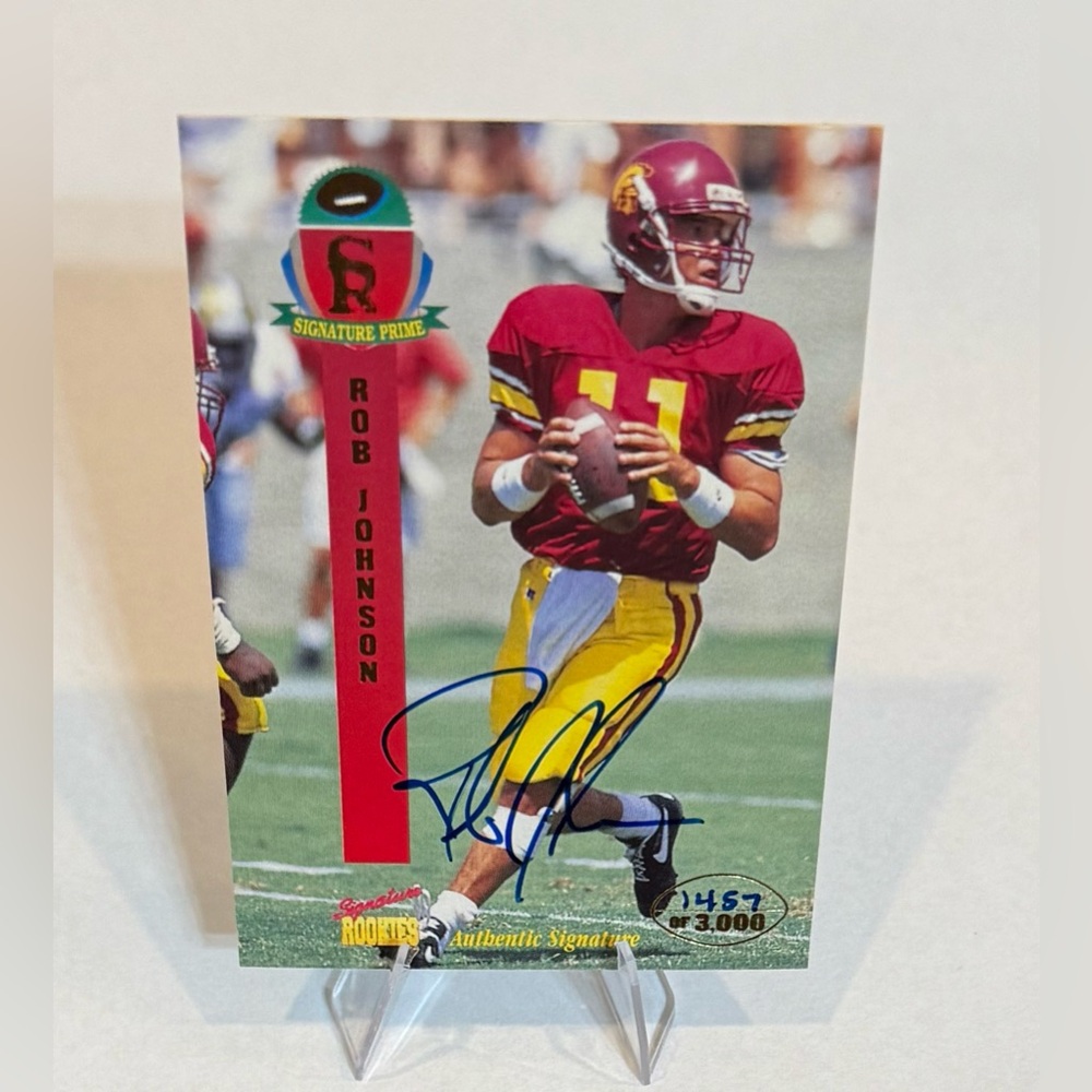 1995 Rob Johnson Signature Prime Football Card # 23 1457 of 3000 Quarterback